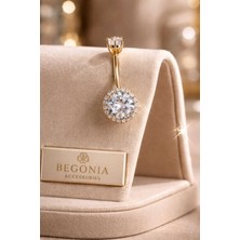 Begonia Accessories 316L Cerrahi Çelik Göbek Piercing Zirkon Taşlı – 2026 Fashion Premium Seri Belly Button Piercing – Kararma Yapmaz, Alerji Karşıtı, Paslanmaz Çelik Göbek Küpesi – Kadın Trend Takı - Gp5