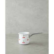 Feyza Design Şık Beyaz Emaye Cezve, 10 Cm, Pratik ve Dayanıklı Tasarım