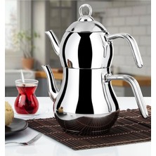 Feyza Design Paslanmaz Çelik Mini Çaydanlık, Şahmeran Tasarımı, Şık ve Dayanıklı