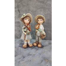 Gardenya Ayçiçekli Sevimli Çift Biblo