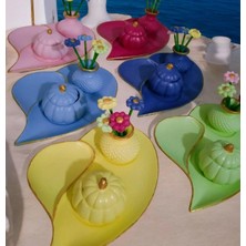 Canlı Renk 6 Li Kahve Sunum Seti...kahve Aşkı ..çay Kahve Ikram Seti.anneler Günü.sevgililer Günü Hediyesi