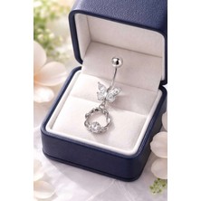 Begonia Accessories 316L Cerrahi Çelik Göbek Piercing Zirkon Taşlı – 2026 Fashion Premium Seri Belly Button Piercing – Kararma Yapmaz, Alerji Karşıtı, Paslanmaz Çelik Göbek Küpesi – Kadın Trend Takı - GP33