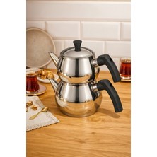 Feyza Design Paslanmaz Çelik Mini Çaydanlık Takımı, Şık ve Dayanıklı Tasarım