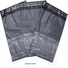Baskısız Gri Renk 24X30+5 Poşeti 500 Adet Dayanıklı Cepli Kargo Poşeti Cac Plastik