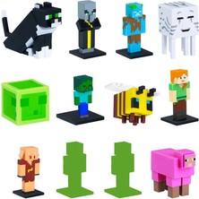 Neco Toys PMI/MC2280 Minecraft 3D Toppeez 12Lİ Deluxe Figür Seti 2 Asorti