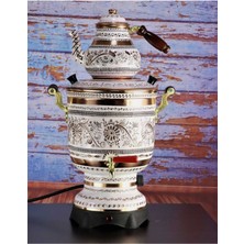 Feyza Design El Işlemeli Elektrikli Bakır Semaver, Şık ve Kullanışlı Tasarım