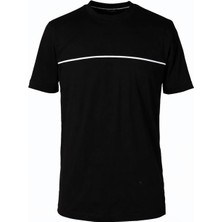 Trender O Yaka Tek Biyeli Siyah Erkek T-Shirt  Modal