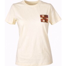 Trender 26YL71595001 Sarı Kadın T-Shirt Etnik Desen