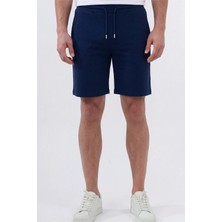 Veleno Erkek Lacivert Oversize Relaxed Bermuda Şort Rahat Kalıp
