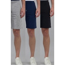 Veleno Erkek 3'lü Avantajlı Paket Oversize Relaxed Bermuda Şort Rahat Kalıp