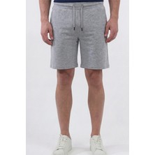 Veleno Erkek Gri Oversize Relaxed Bermuda Şort Rahat Kalıp