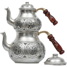 Feyza Design El Yapımı Kalaylı Mat Bakır Çaydanlık, Şık ve Dayanıklı Tasarım