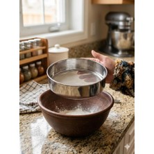 abnturk 21 cm Paslanmaz Çelik Ince Gözenekli Dayanıklı Çelikten Üretilmiş Un Eleği