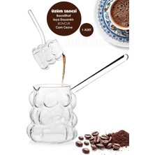 Feyza Design Isıya Dayanıklı 400ML Desenli Borosilikat Cam Cezve, Şık ve Dayanıklı Tasarım