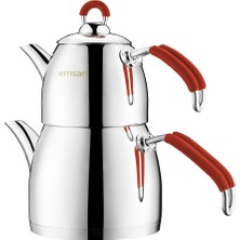 Feyza Design Küçük Kırmızı Çaydanlık Takımı, Şık ve Kullanışlı Tasarım