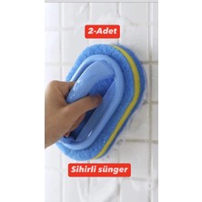 Özgürce Çiftli 3 Katlı Dayanıklı Bulaşık Süngeri ve Fırça Seti