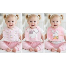Bebechi Laura Baby Sevimli Desen 3lü Mama Önlüğü Seti