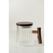 Feyza Design Akasya Kulplu Çizgili Borosilikat Cam Demlik, Şık ve Dayanıklı Tasarım