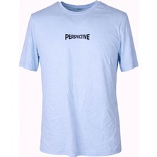 Trender 26Y595000005 Açık Mavi Erkek T-Shirt Perspevtive O Yaka Baskılı
