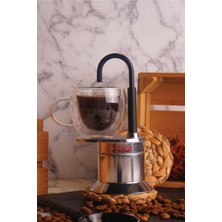 Feyza Design Bologna Açık Moka Pot Gümüş, Şık ve Dayanıklı Kahve Demleme Aracı