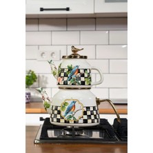 Feyza Design Şık Emaye Çaydanlık, Dayanıklı ve Pratik Kullanım Için Tasarlandı