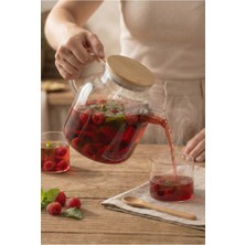 Feyza Design Borosilikat Cam Bitki Çayı Demliği ve Sürahi 1500 Ml, Şık ve Dayanıklı