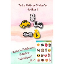 Birikiyedi 5'li Set Jibbitz Terlik Süsü Araba,dolar,dambıl
