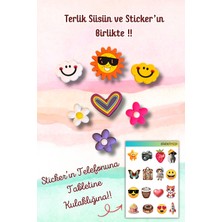 Birikiyedi 7'li Jibbitz Terlik Süsü Güneş,kalp,bulut,çiçek