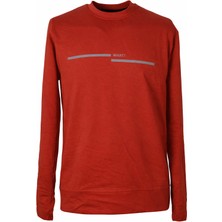 Trender 26YG08000050 Kiremit Erkek Sweatshirt What Baskı 0 Yaka 2 Ip