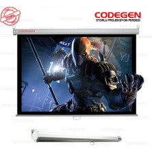 Codegen Ax-24 Storlu Projeksiyon Perdesi 240X200 (Arkası Siyah Fonlu - Duvar/tavan Asılabilir)(1