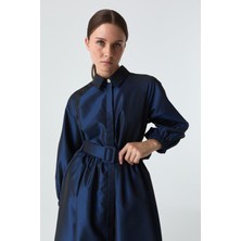 Midnight Tafta Elbise