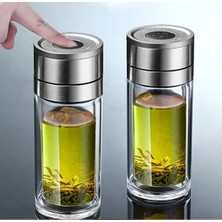 Feyza Design Çift Katlı Cam Demlik, Bitki Çayı, Ihlamur ve Filtre Kahve Için Mükemmel