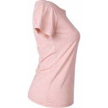 Trender 26YDT1000003 Taş Kadın T-Shirt Kiraz Nakış Baskı O Yaka