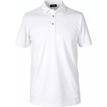 Trender 26YSS9000025 Beyaz Erkek T-Shirt Otoban Düğmeli