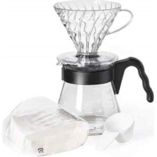 Feyza Design V60 Kahve Demleme Seti Şeffaf, Pratik ve Şık Kahve Demleme Aracı