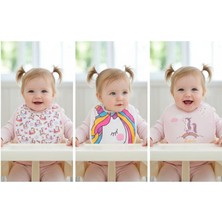Laura Baby Sevimli Desen 3lü Mama Önlüğü Seti