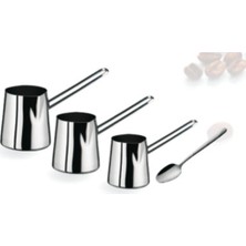 Feyza Design Paslanmaz Çelik Cezve Takımı, Şık ve Dayanıklı Tasarım