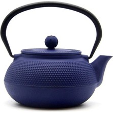 Feyza Design Mavi Japon Tarzı Döküm Demlik 300 Cc, Estetik ve Dayanıklı Tasarım