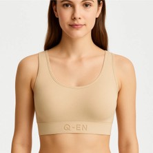 Q-En Pedli Kalın Askılı Günlük Nefes Alabilen Bambu Büstiyer