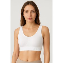 Q-En Pedli Kalın Askılı Günlük Nefes Alabilen Bambu Büstiyer