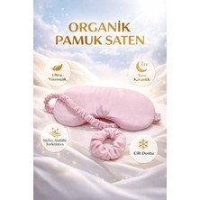 Mpy Global %100 Organik Pamuk Saten Uyku Göz Bandı, Saten Göz Bandı, Organik Pamuk Göz Bandı, Yoga Göz Bandı, Pembe Saten Uyku Bandı, Lüks Uyku Bandı, Saç Tokalı Uyku Bandı, Premium Uyku Seti