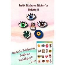 Birikiyedi 6'lı Set Jibbitz Terlik Süsü Kem Göz Nazar,şans Temalı