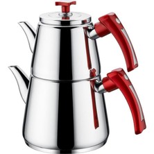 Feyza Design Paslanmaz Çelik Çaydanlık Takımı, Şık ve Dayanıklı Tasarım