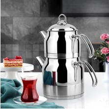 Feyza Design Ayperi Çelik Çaydanlık ve Suluk Takımı, 4,5 Lt, Dayanıklı ve Şık Tasarım