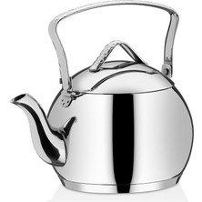 Feyza Design Paslanmaz Çelik Tombik Çaydanlık 2 Litre Beyaz FMA06509