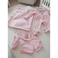 Maricoco Bebek Hastane Çıkışı Seti Yenidoğan 7'li %100 Pamuk – 0-3 Ay Biberonluk ve Battaniye Dahildir