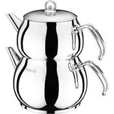 Feyza Design Paslanmaz Metal Kulp Çaydanlık, Şık ve Dayanıklı Tasarım
