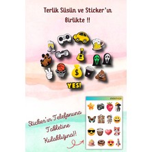 Birikiyedi 15'li Set Jibbitz Terlik Süsü Oyun Kolu,araba,çiçek,dolar,pota