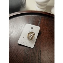 Les Séduisantes C.A. Asimetrik Halka Kıkırdak Earcuff Altın Kaplama Küpe Vıp