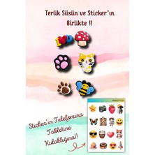 Birikiyedi 6'lı Set Jibbitz Terlik Süsü Pati,kedi,arıtemalı